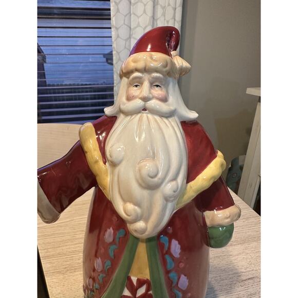 Jim Shore Santa With Street Light / Lamp Post Electric 2004 Rare Ceramic Works - Picture 4 of 7